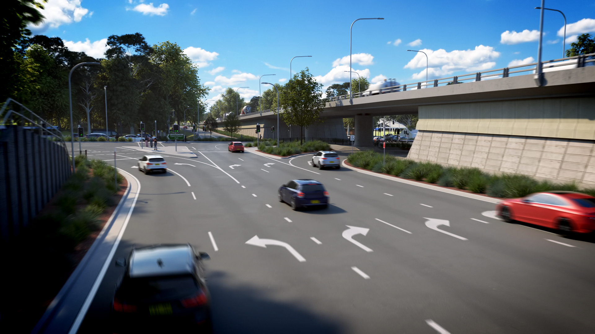 Exiting Homebush Bay Drive northbound off ramp